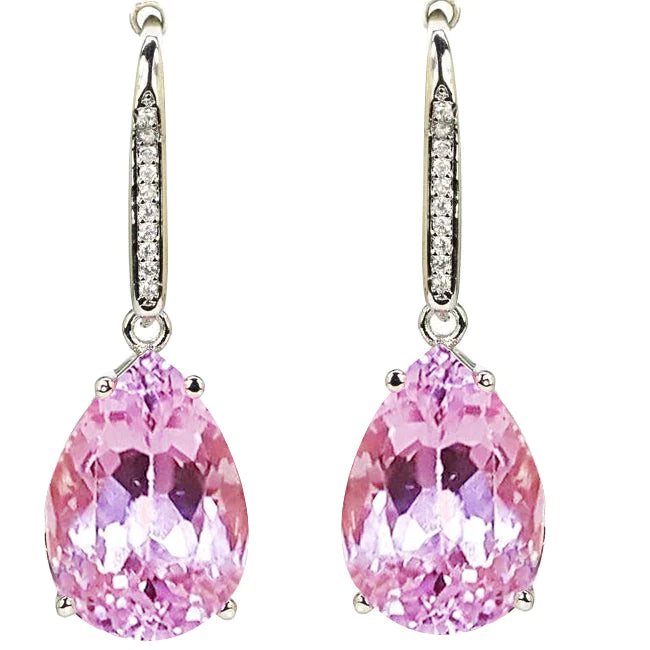 Natuurlijke Kunzite Oorbellen