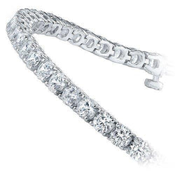 Natuurlijke briljant geslepen diamanten tennisarmband 7,50 karaat WG 14K