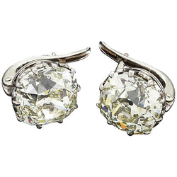 Old Miner Cut 4 karaat H Vs1 Diamond Stud Earring wit goud 14K