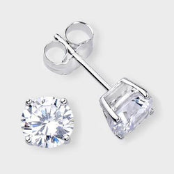 Natuurlijke Diamanten Oorbel 4.50ct - Witgoud 14K
