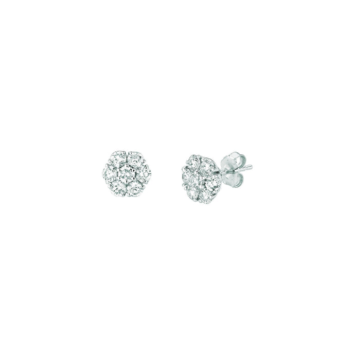 Oorknopjes Met Echt Diamanten Oorknopjes 1,04 Karaat 14K Witgoud