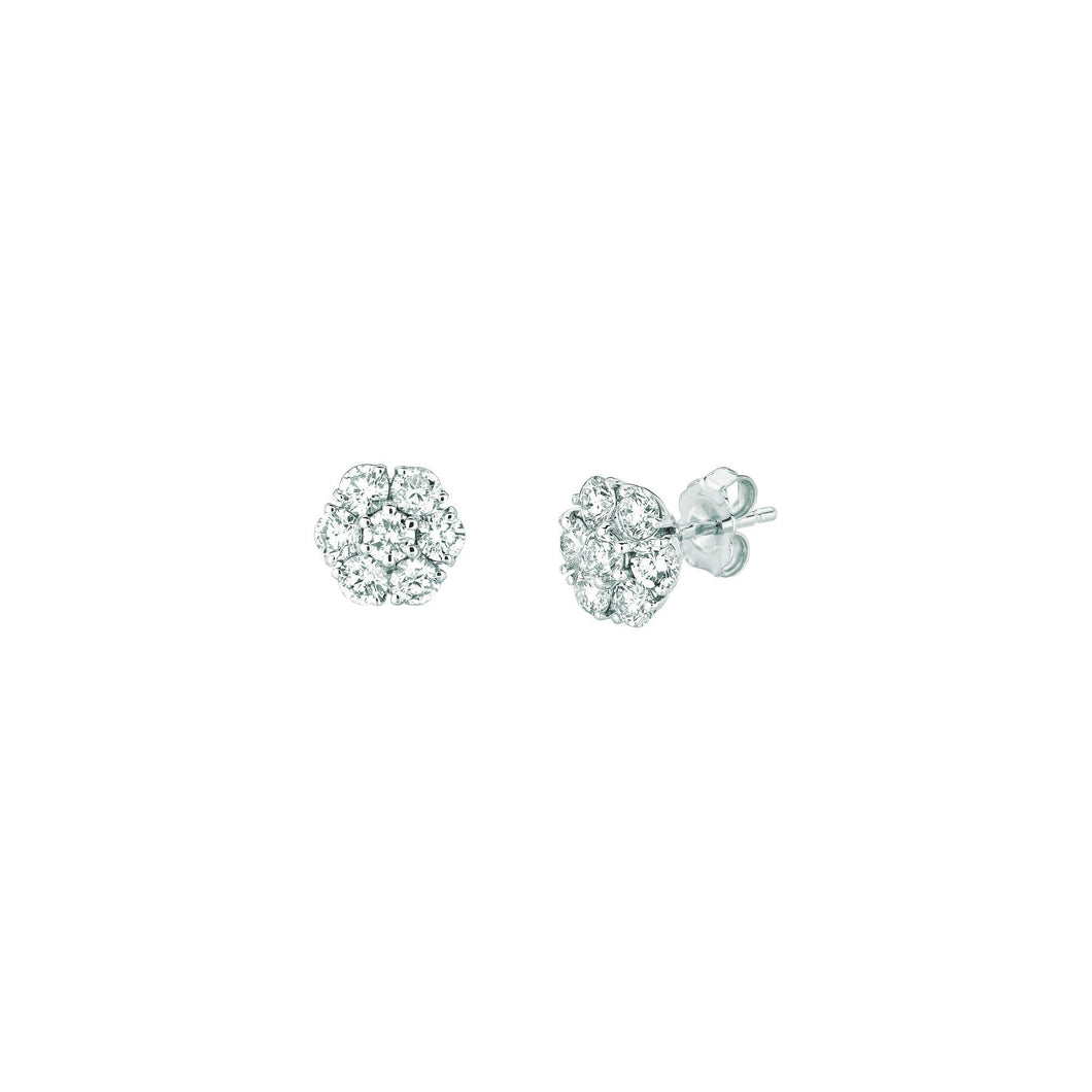 Oorknopjes Met Echt Diamanten Oorknopjes 1,04 Karaat 14K Witgoud