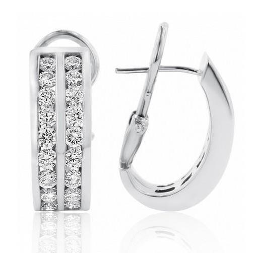Oorringen 4,30 Karaat Ronde Briljant Geslepen Echt Diamanten Wit Goud 14K - harrychadent.nl