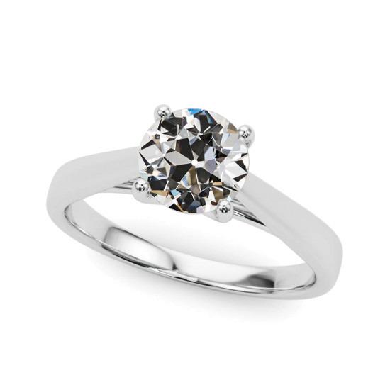 Oude Mijn Geslepen Diamant Solitaire Ring 14K goud 1,50 karaat - harrychadent.nl