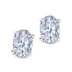 Ovaal geslepen diamant F Vs1 Stud Earring 1,50 karaat witgoud 14K