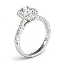 Afbeelding in Gallery-weergave laden, Ovale Halo diamanten verlovingsring 1,75 karaat witgoud 14K sieraden - harrychadent.nl
