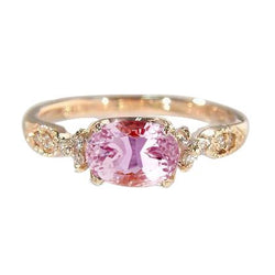 Ovale Kunziet Met Ronde Diamanten 20,50 Karaat Trouwring Goud 14K