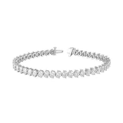 Ovale labgekweekte Diamanten Tennisarmband Lady 10.50 Karaat Witgoud Sieraden