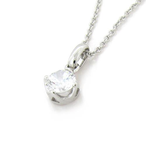 Ovale Solitaire Echt Diamanten Hanger Ketting 1,25 Ct. Wit Goud 14K
