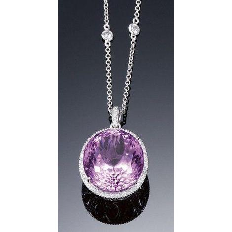 Paarse Kunzite Kristallen Ketting