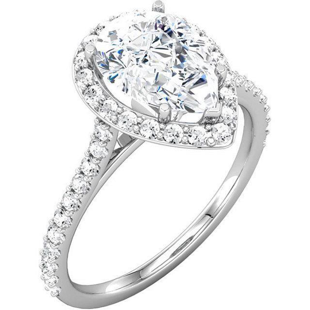 Peer Center Halo Diamant Anniversary Ring 1,95 karaat witgoud 14K - harrychadent.nl