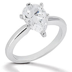 Peer Diamant Solitaire Ring 2 karaat witgoud