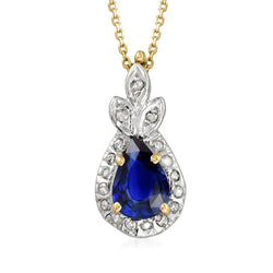 Peer Edelsteen & Ronde Diamant Halo Hanger Bladstijl 3 Karaat