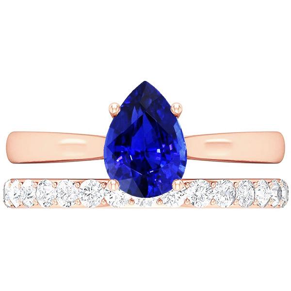 Peer Edelsteen Verlovingsring & Diamanten Band Set Rose Goud 4 Karaat - harrychadent.nl