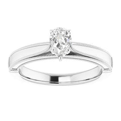Peer Old Miner Diamond Solitaire Ring Prong Vintage stijl 1,50 karaat