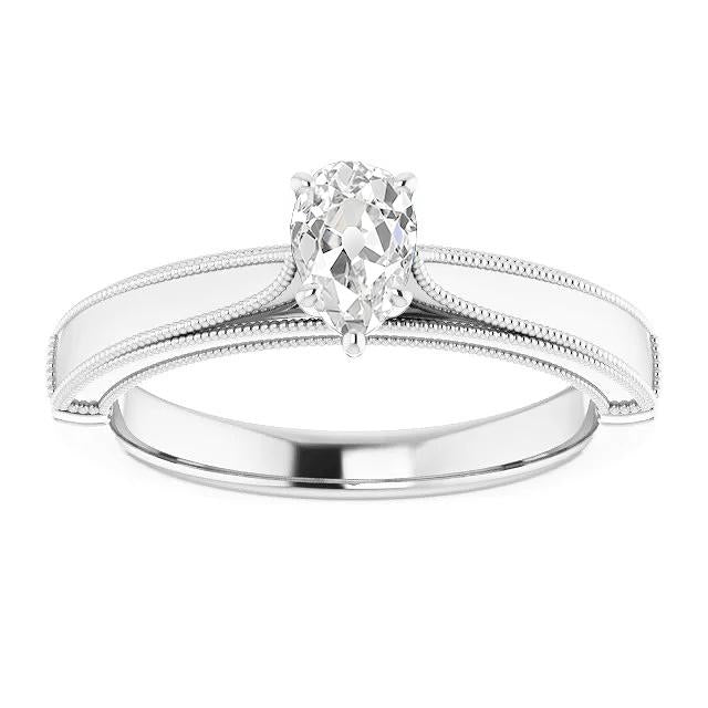 Peer Old Miner Diamond Solitaire Ring Prong Vintage stijl 1,50 karaat - harrychadent.nl