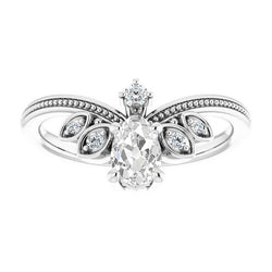 Peer Oude mijnwerker diamanten ring Enhancer-stijl met kralen 2.75 karaat sieraden