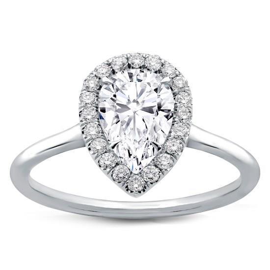 Peer Jubileum Ronde Halo Echt Diamanten Verlovingsring 2 Karaat WG 14K