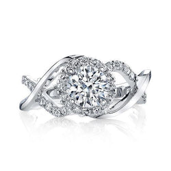 Prachtige diamanten jubileum fancy ring 3.60 karaat wit goud 14k