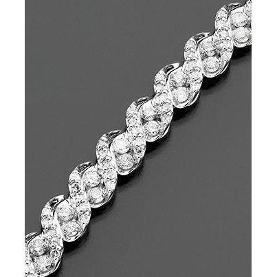 Prachtige ronde diamanten armband witgouden sieraden nieuw 10 Ct - harrychadent.nl