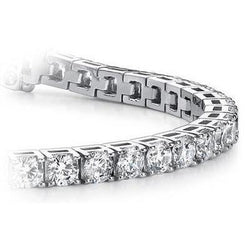 Prachtige ronde diamanten tennisarmband 6 karaat witgoud 14k