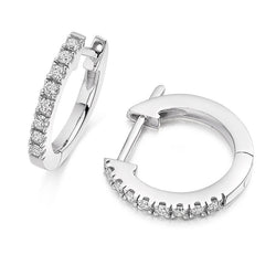 Prachtige ronde geslepen 1.90 karaat diamanten vrouwen hoepel oorbellen goud 14K