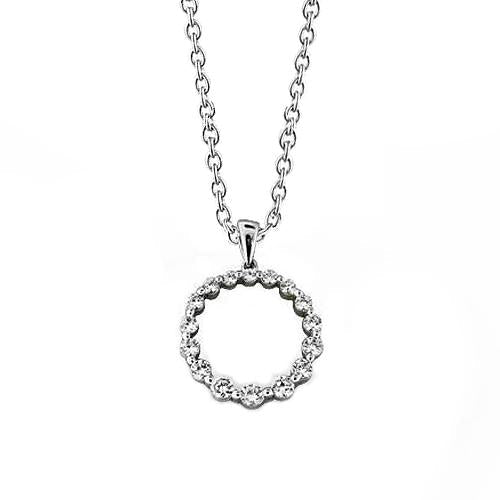 Prachtige 2.00 Karaat Echt Diamanten Ketting Hanger Wit Goud 14K