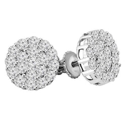 Prachtige Ronde 4 Karaats Echt Diamanten Dames Oorknopjes Wit Goud 14K