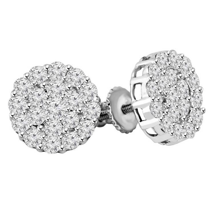Prachtige Ronde 4 Karaats Echt Diamanten Dames Oorknopjes Wit Goud 14K - harrychadent.nl