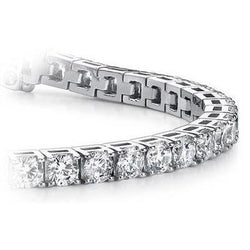 Prachtige Ronde Echt Diamanten Tennisarmband 6 karaat Witgoud 14K