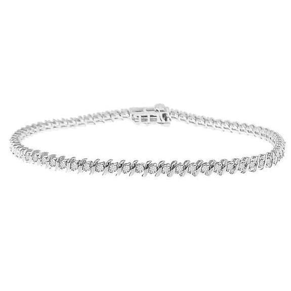 Prachtige Ronde Geslepen 6,50 ct Echt Diamanten Tennisarmband Wit Goud 14K - harrychadent.nl