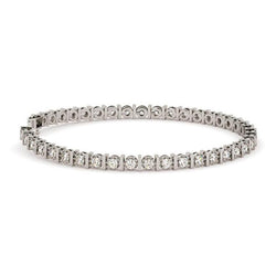 Prachtige Ronde Geslepen Echt Diamanten Tennisarmbandjuwelen 4,20 Ct Witgoud