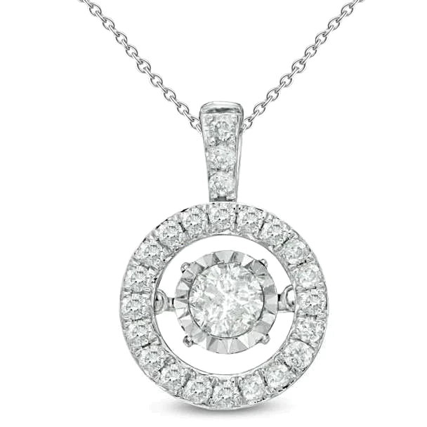 Prachtige Ronde Geslepen Hanger Ketting 4,95 Karaat Echt Diamant Geslepen Montage