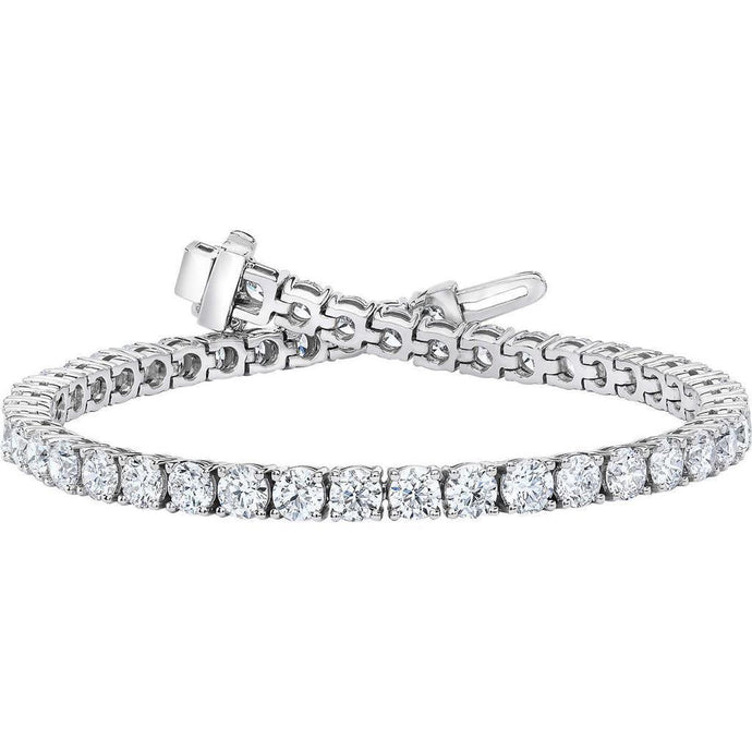 Prachtige Ronde Griffen Set Echt Diamanten Tennisarmband Massief Goud 7,5 ct - harrychadent.nl