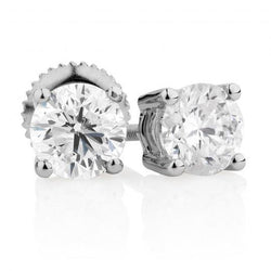 Natuurlijke Diamanten Oorbel 4ct - Witgoud 14K