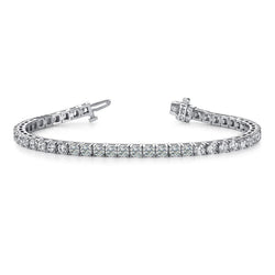 Prachtige Witgouden Ronde Geslepen Echt Diamanten Damestennisarmband Van 6,72 Ct