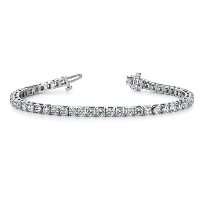 Prachtige Witgouden Ronde Geslepen Echt Diamanten Damestennisarmband Van 6,72 Ct