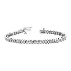 Prachtige Witgouden Tennisarmband met Witte Ronde Natuurlijke Diamanten, 11 Karaat