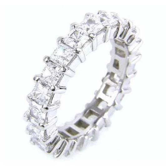 Princess Cut Diamond Eternity Band 5 karaat witgoud 14K - harrychadent.nl