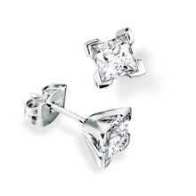 Afbeelding in Gallery-weergave laden, GIA-gecertificeerd Princess Cut Diamond Stud Earring Dames gouden sieraden 2.18 karaat
