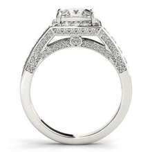 Afbeelding in Gallery-weergave laden, Princess Halo ronde diamant geslepen verlovingsring 1,75 karaat WG 14K - harrychadent.nl
