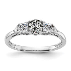 Princess & Round Old Miner Diamond Anniversary Ring 2,50 karaat