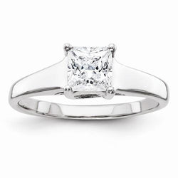 Princess geslepen diamanten Solitaire Ring 1,25 karaat 14K witgoud