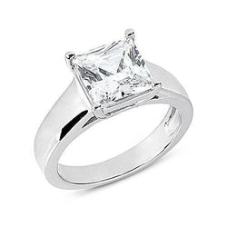 Princess Cut 1 Karaat Echt Diamanten Verlovingsring Wit Goud 14K
