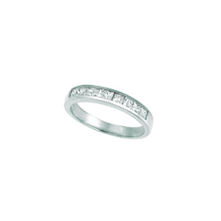 Princess Cut Echt Diamond Eternity Band 2,25 Karaat 14K Witgoud