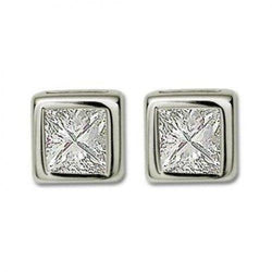 Princess Cut Echt Diamond Stud Earring 2 Ct. Fijne Sieraden