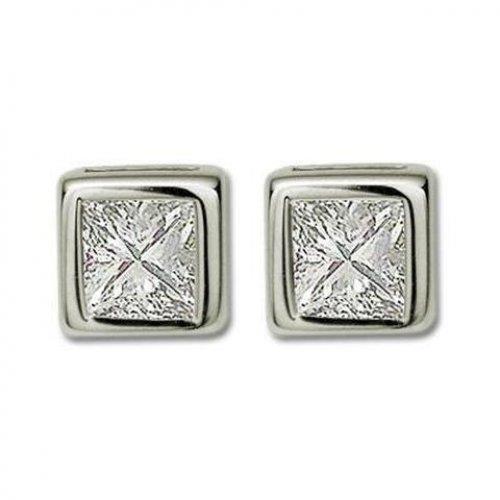 Princess Cut Echt Diamond Stud Earring 2 Ct. Fijne Sieraden