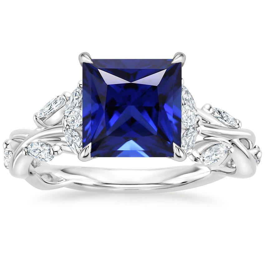 Prinses Edelsteen Ring Met Diamanten Accenten Ceylon Sapphire 6 Karaat - harrychadent.nl