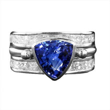 Afbeelding in Gallery-weergave laden, echte diamant 3karaat ring vooraanzicht
