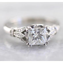 Afbeelding in Gallery-weergave laden, Prinses diamanten verlovingsring 1,75 karaat witgouden sieraden - harrychadent.nl
